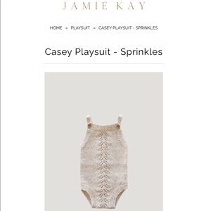 Jammie Kay knit playsuit